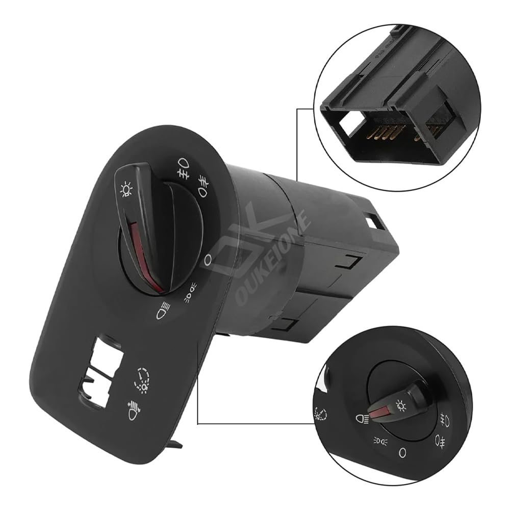 Automatic Headlamp Control Switch/Fit for Seat Ibiza IV Automatic Fog Light Headlight Switch Adjust Knob 6J1941531AL 6J1941531J 6J1941531AM Car Accessories