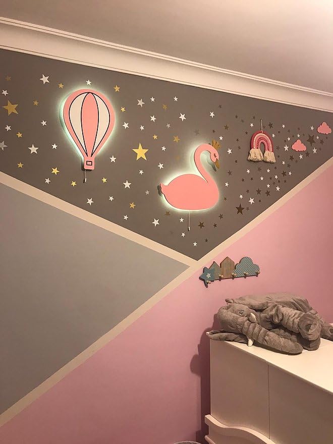 Lámpara de noche de madera con forma de cisne personalizada miniatura 3