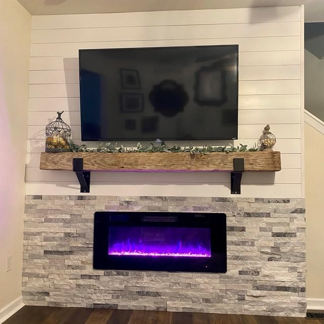 Miniatura 6 de Ménsula Premium para Repisa de Chimenea Paquete de 2, Soporte de Servicio Pesado para Estante de Chimenea, Soportes Resistentes y Fácil Instalación,