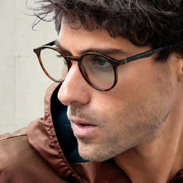 Image of BLUEMOKY Reading Glasses for Men and Women: Blue Light Round Classic Eyeglasses - Computer Readers Glasses