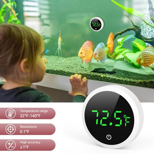 image for LOFICOPER Aquarium Thermometer, Digital Fish Tank Thermometer, Stick-o
