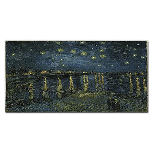 Tableau en verre acrylique 100x50 cm Starry Nuit pour décoration murale