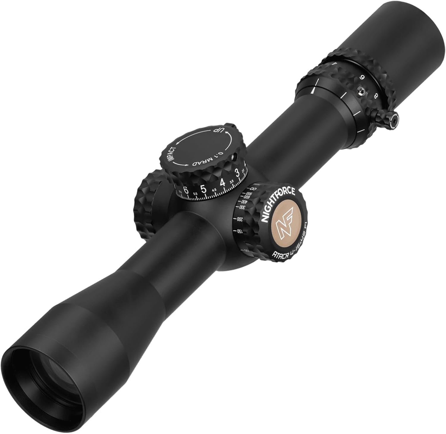 Nightforce ATACR 4-16x42mm F1 Black Riflescope - First Focal Plane (FFP), DigIllum Illuminated Reticle, ZeroHold, Adjustable Parallax, Long Range Precision Scope