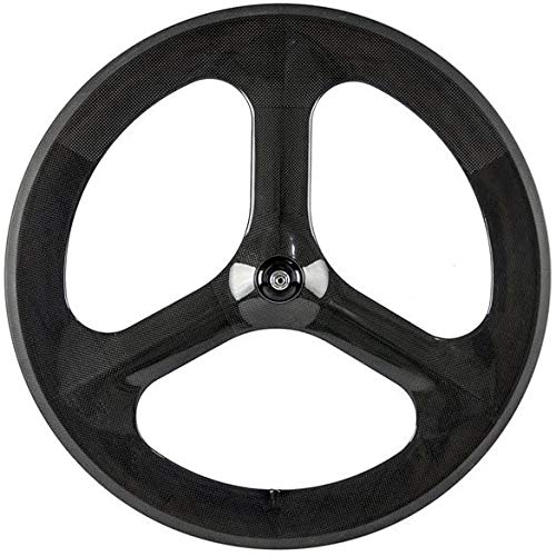 Superteam Bike Tri-Spoke Carbon Wheels Fixed Gear Bike Front Wheels 700c 23mm Width