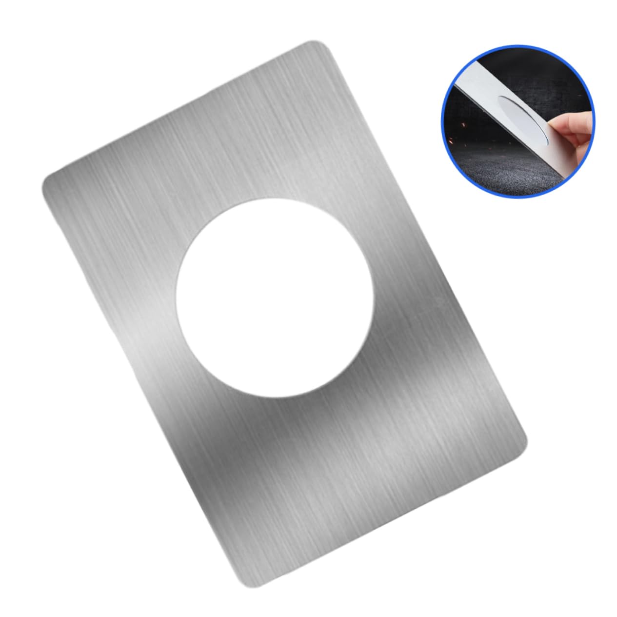 DOITOOL Placas De Cubierta De Orificio De Puerta 8 Piezas Acero Inoxidable 5.11X3.54In Placa De Refuerzo Cerradura Para Puertas De Madera Y Metal Reparación De Cerrojos Sueltos