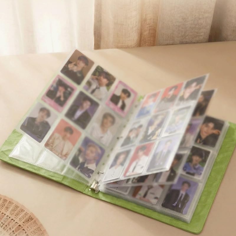 PU Leather Three Hole Loose Mleaf Folder with Card Booklet for Photo Album Storage