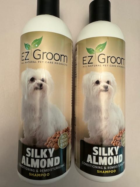 Twin Pack EZ Groom Silky Almond Dog Shampoo (2) 16 Ounces Bottles