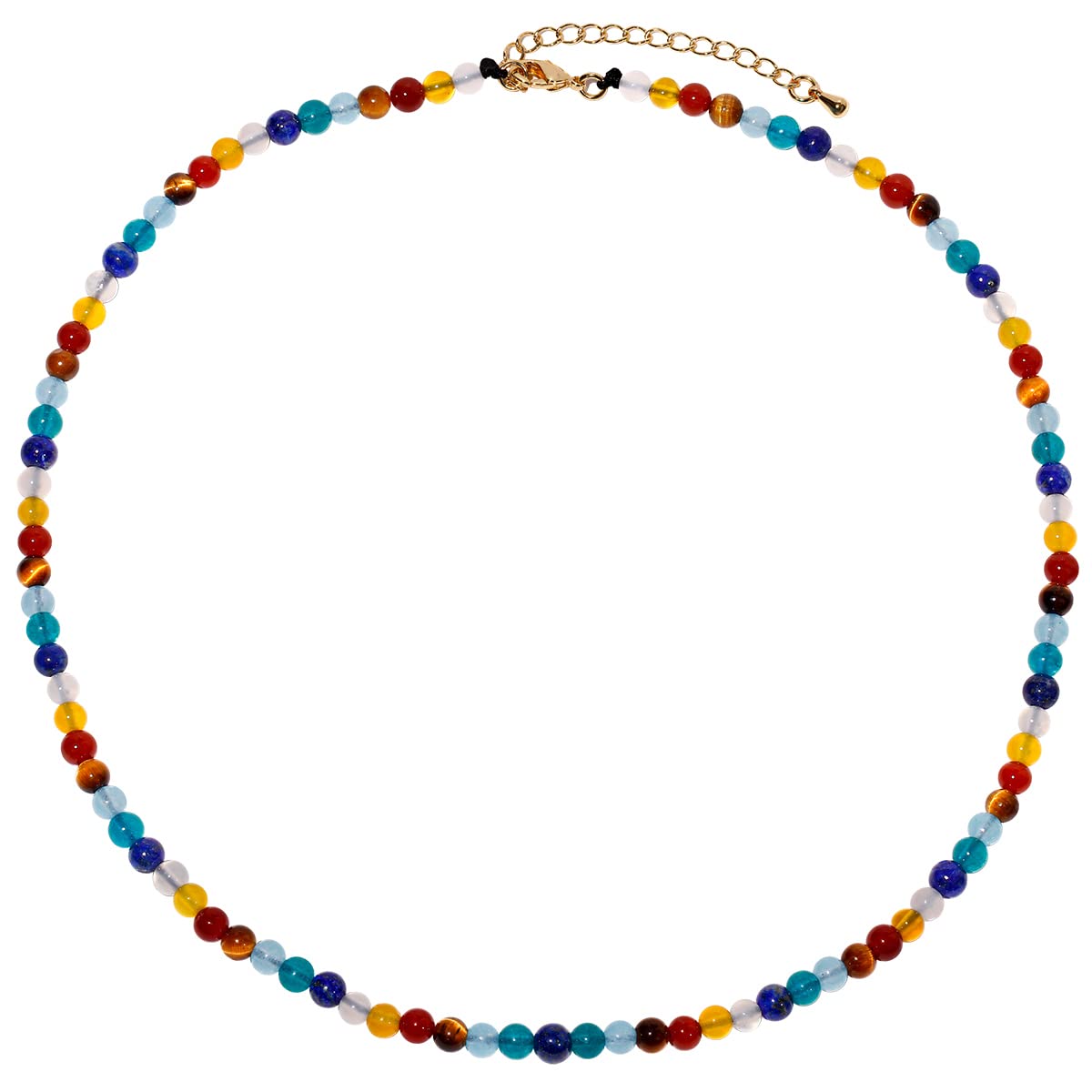 Jewever 7 Chakra Gemstone Beaded Necklaces for Women Healing Crystal Anxiety Relief Items Meditation Balance Strand Jewelry for Women