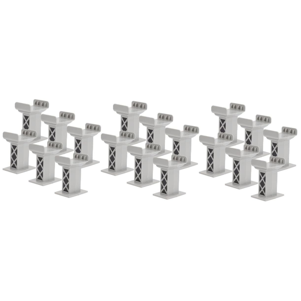 ORFOFE 3sets Train Bridge Pier Toys Kids Train Track Supports Wooden Track Accessories Set 6pcs*3