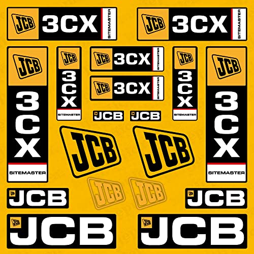 411 DECALS JCB 3CX Sitemaster Equipment Machinery Aftermarket Decal/Aufkleber/Adesivo/Sticker/Replacement Set…