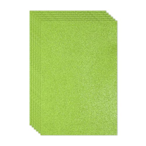 Feuille de mousse pailletée 2mm verte PATIKIL haute densité facile à découper lot de 6