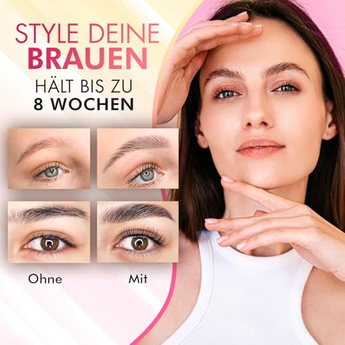 Augenbrauen Lifting Set, Brow Lifting Set 6-8 Wochen, 15 Anwendungen, Brow Lamination Kit mit Anleitung, DIY Augenbrauen Laminierung, Sicher & Effektiv Brow Lift