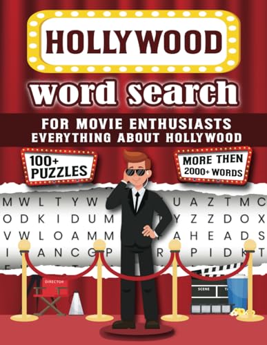 Hollywood Word Search Puzzle: Lights, Camera, Relaxation! For Movie Enthusiasts, Everything about Hollywood, Large Print Word Search Puzzles for Adults,Seniors & Teens