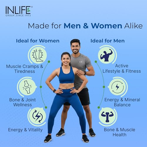 Image of INLIFE Magnesium Complex 2000mg, 5x Salts Glycinate L-Threonate Citrate, Zinc Vitamin C D3 B12, Muscle Nerve & Energy, 60 Tablets (Pack of 2)