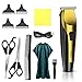 Produktbild Elektrische Haarschneidemaschine Set, Haarschneidemaschine wiederaufladbarer USB Profi Haarschneiderset, Elektrisch Langhaarschneider Haarschnitt-Friseurschneider-Kit mit Friseurumhang für Männer