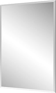 EMKE Frameless Wall Mirror, Bathroom Mirrors Wall Mounted Rectangle Vanity Shaving Mirror 30x45cm