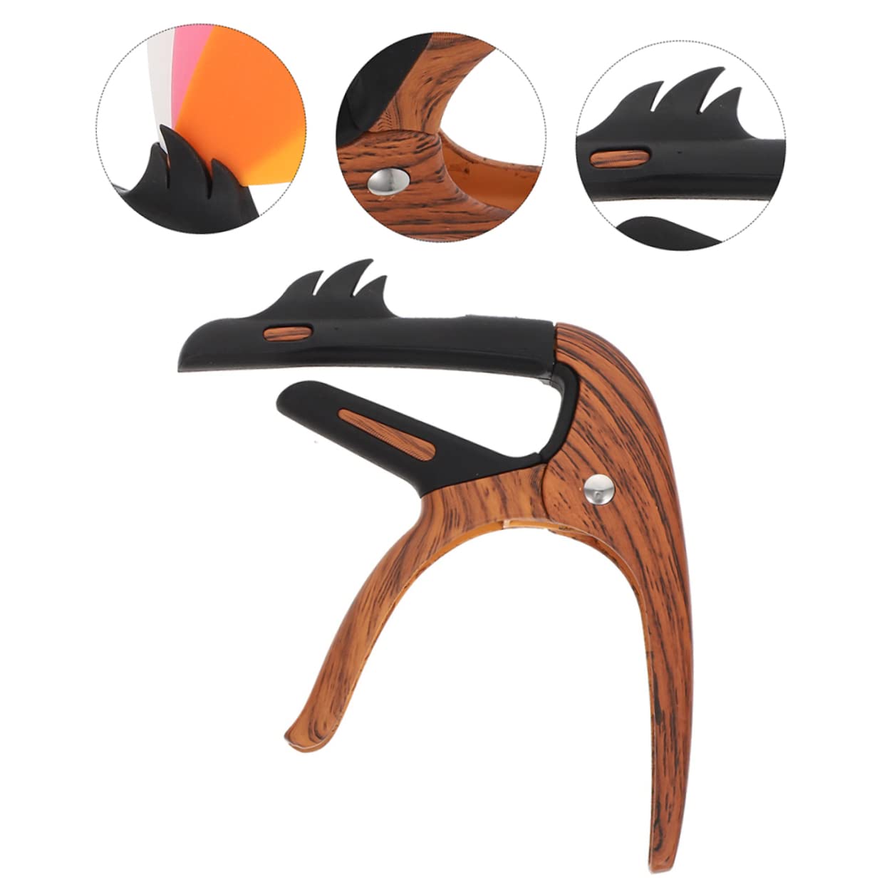 Toyvian 5 Piezas cejilla de guitarra cejillas de guitarra electrica partes de guitarra profesional bajo guitarras abrazadera de capo de guitarra clip de tono modificado portátil Componente