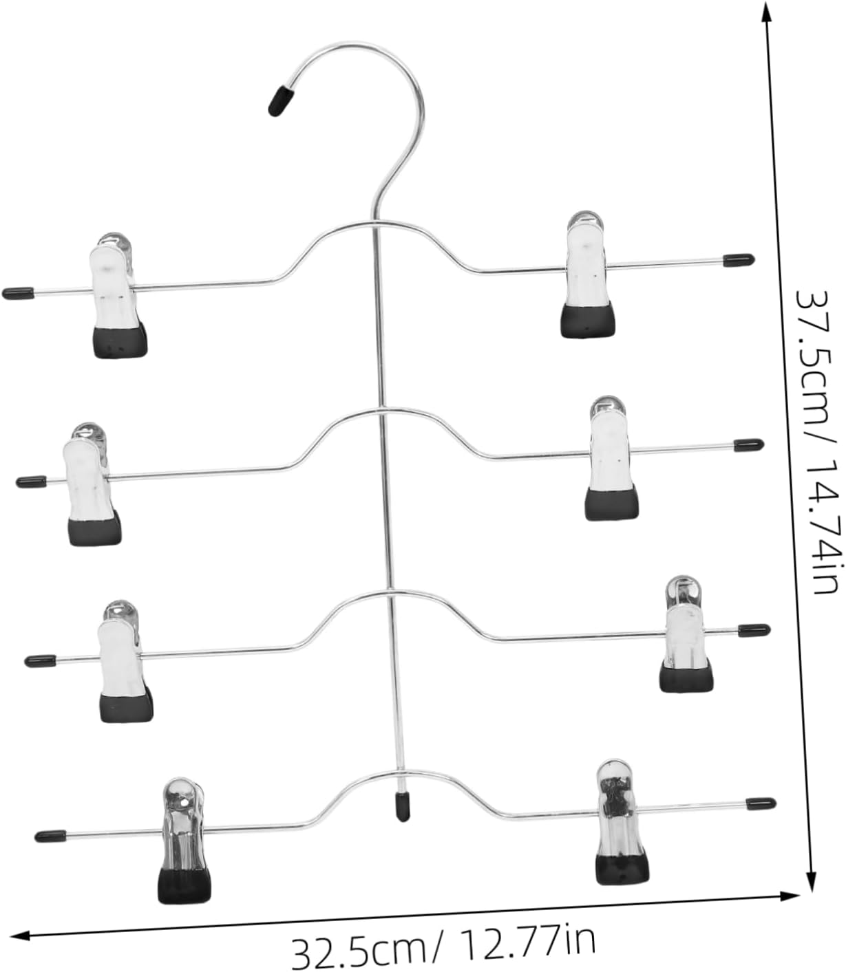 Luxshiny 4pcs Pants Hangers Clips Rotatable Skirt Hangers High Manganese Steel Closet Organizer and Storage