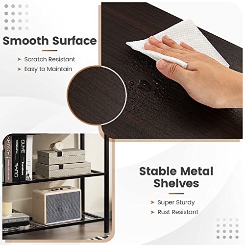 Giantex 39.5” Console Table With Storage Drawer - Entryway Table With 2 Drawers, 2-Tier Shelves, Anti-Toppling Design, Metal Frame, Sofa Side Table For Hallway, Living Room Entry Table (Espresso) #TOP5