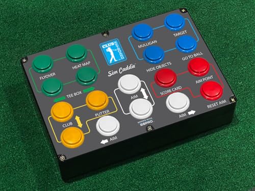 Club Keyboard Sim Caddie Golf Simulator Controller Box for GS Pro Control Your Simulator Right from Your Hitting Mat