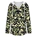 Womens Bodysuit Cool Green Camo Army Camouflage Art T Shirts Long Sleeve Hoodie V Neck Pullover Tops, 2026