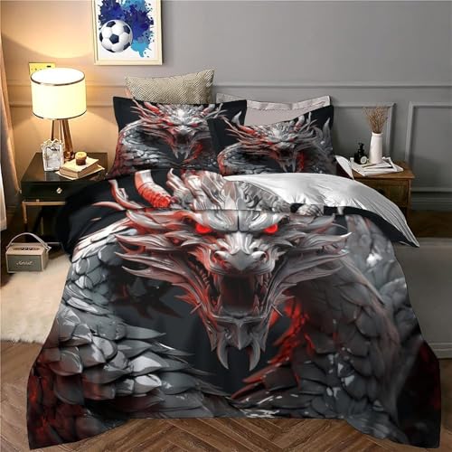 Parure de lit dragon impression 3D de qualité supérieure ultra douce