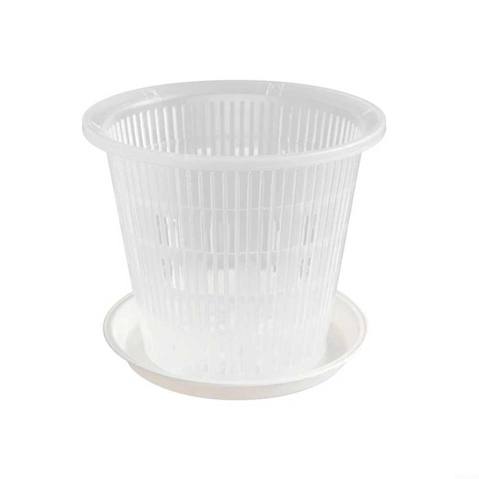 Plastic Orchid Pot, Clear Design Flower Pot For Monitoring Growth Progress(160mm)