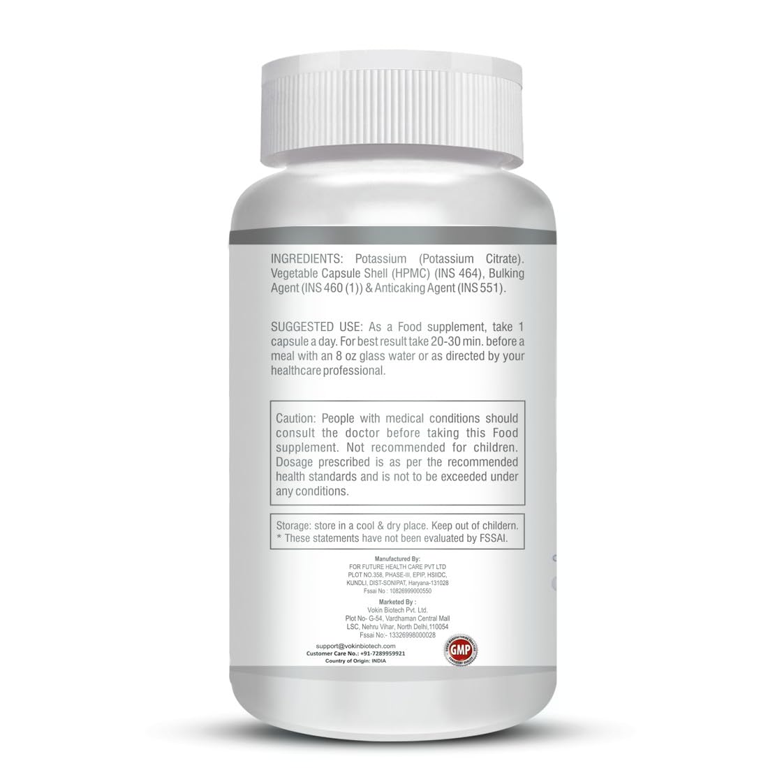 Vokin Biotech Potassium Citrate 730mg Support Nerve, Muscle, Joint & Bone Health (90 Capsules) 1