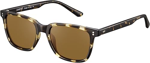 Carfia Chic - Lentes de sol polarizados para mujer, protección UV400, marco de acetato pulido a mano