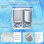 VCJ Portable Washing Machine, Twin Tub Washing Machine Laundry Compact Washer spinner Combo with 14lbs capacity, 9Lbs Washer and 5Lbs Spinner dryer for Apartments RVs and Dorms - Image 5