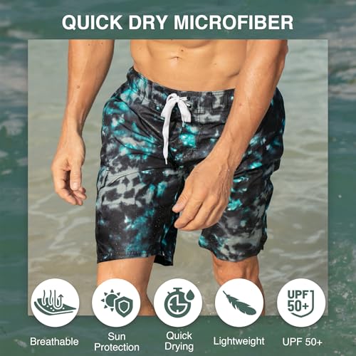 Image of Kanu Surf Men's Big Viper Extended Size Stripe Swim Trunk