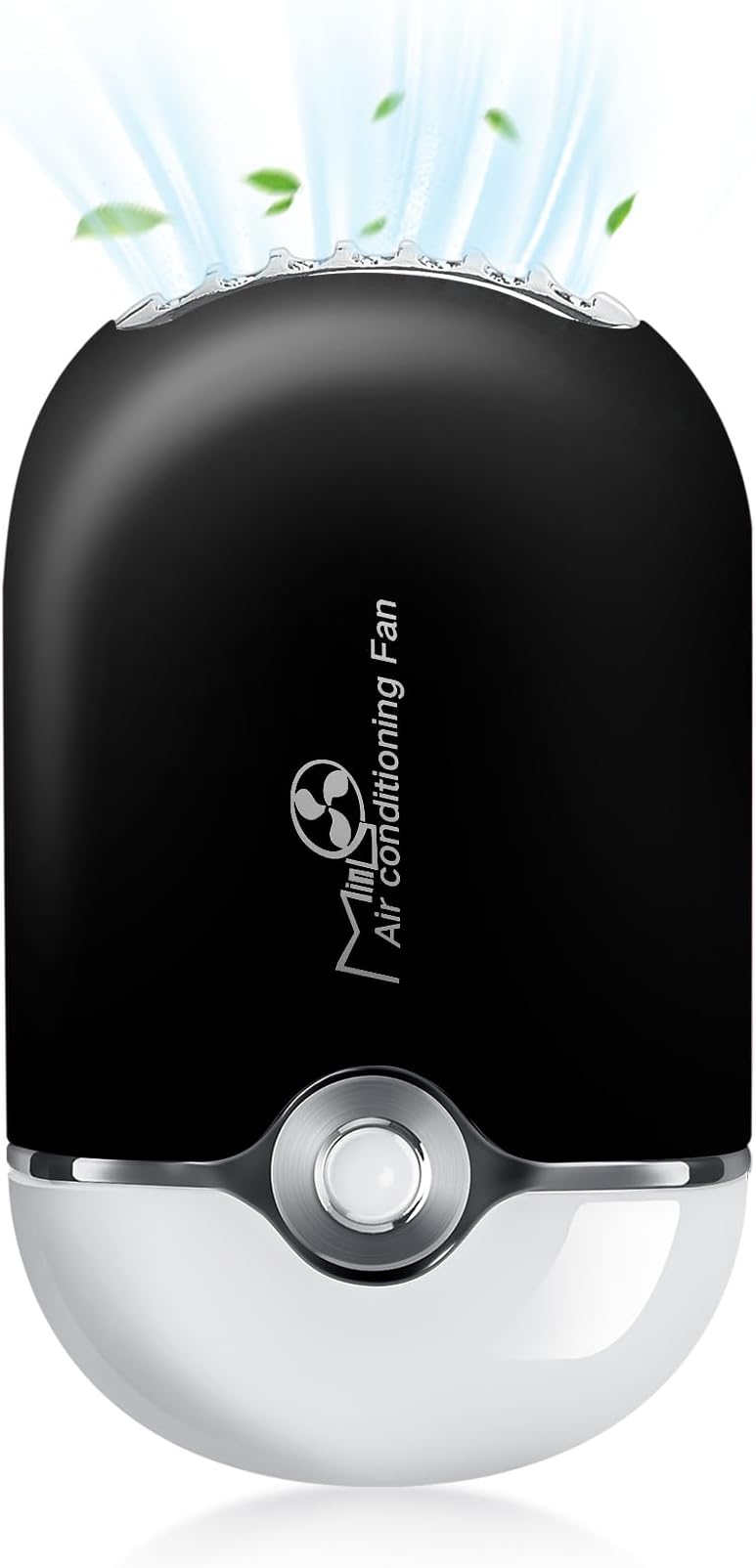 mlogiroa Lash Fan Mini Portable Eyelash - Handheld for Eyelash Extension Rechargeable USB C Air Cooling Blower Fan with Built in Sponge Lash Extension Application(Black)