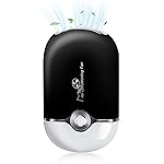 mlogiroa Lash Fan Mini Portable Eyelash - Handheld for Eyelash Extension Rechargeable USB C Air Cooling Blower Fan with Built in Sponge Lash Extension Application(Black)