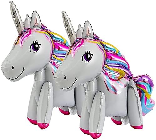 2PCS Unicorn Balloons, Party Foil Balloon, Toys for Wedding, Birthday Party Decor Children Kids Gift