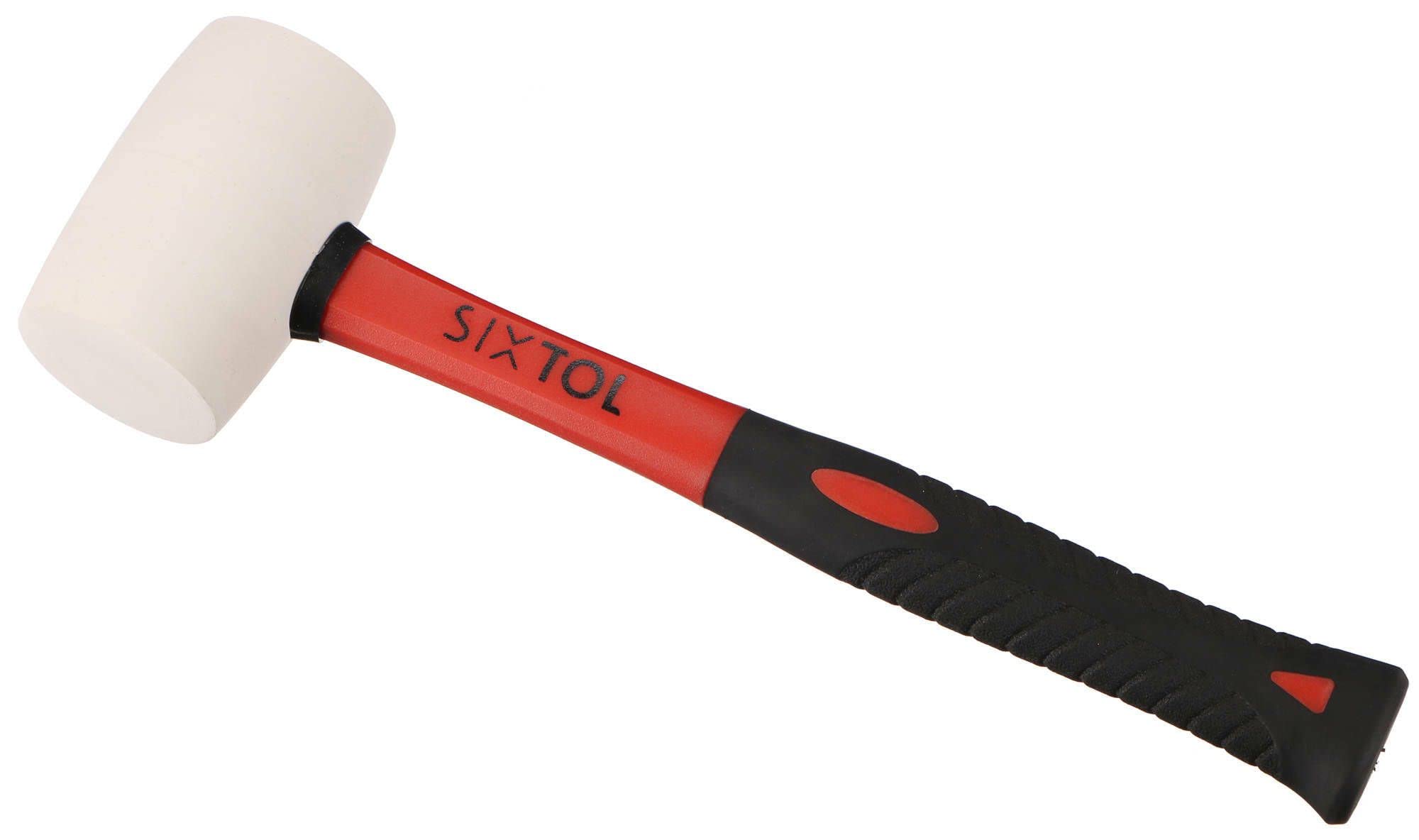 Práctico martillo de goma SIXTOL TPR con peso 220 g y longitud 285 mm