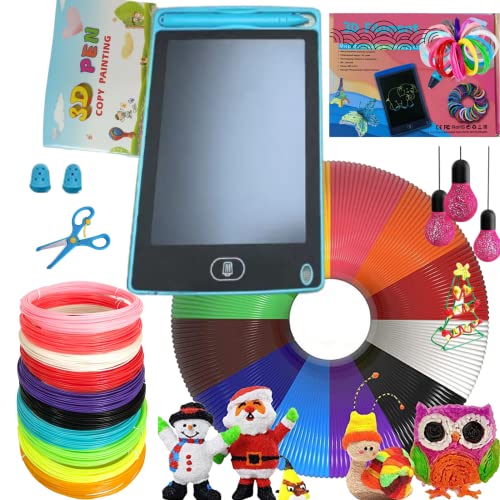 Bloc d'Ã©criture pour stylos 3D + stylo 3D Filament PLA, 1,75 mm, 20 couleurs, 5 M+ album photo 3D, cadeau pour enfants et adultes