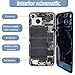 ZNZHKR 14 Back Glass Replacement with Wireless Charging Flex Cable and Camera Frame All Parts for iPhone 14 (6.1 Inch,Midnight) Replacement of Equipment Waterproof Tape