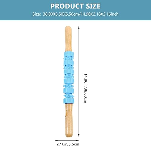 Miniatura 2 de Rodillo de masaje muscular para piernas Masajeador de relajación corporal de mano PVC y construcción de acero, rodillo de espuma de fitness práctico