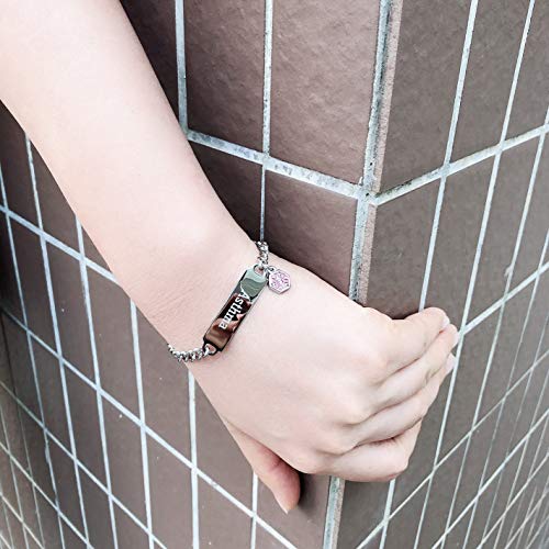 Linnalove Shining Diamond Cutting Medical Alert Id Bracelet For Women (No Bp/Iv/Needles This Arm) #TOP3