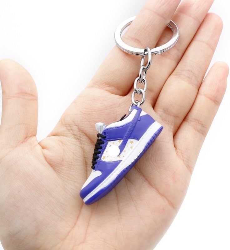 URUMAX3D Mini Sneaker Keychain, Basketball shoes Keychain, Skateboarding shoes keychain, Backpack Charm, Mini Keychain Gift