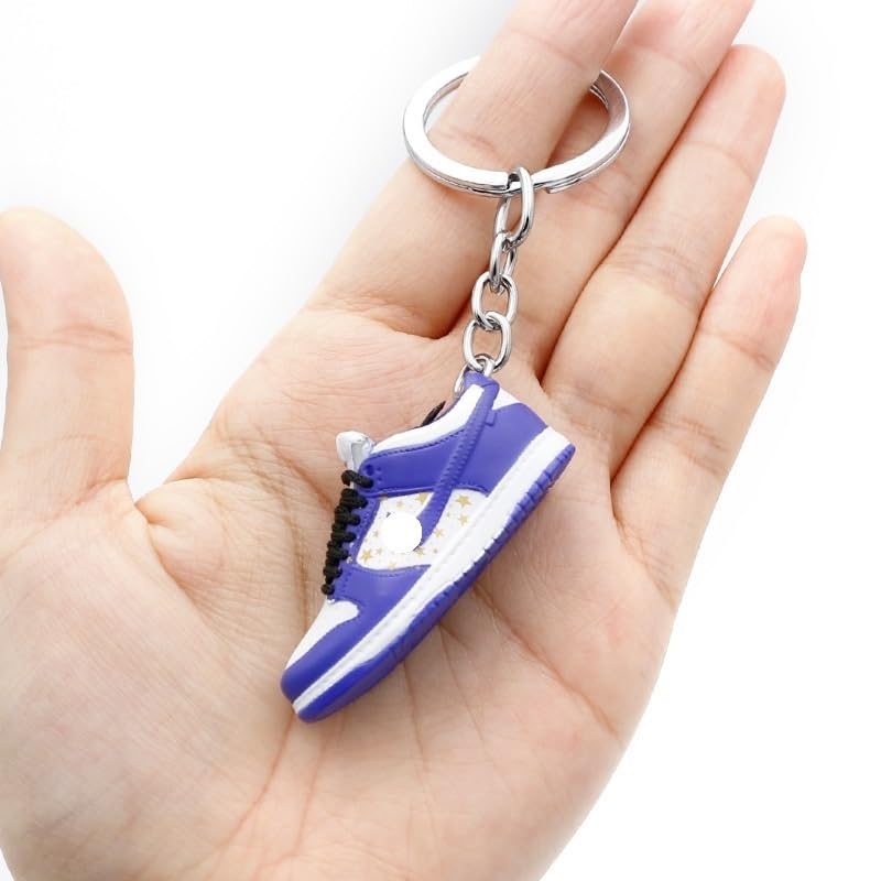 URUMAX3D Mini Sneaker Keychain, Basketball shoes Keychain, Skateboarding shoes keychain, Backpack Charm, Mini Keychain Gift