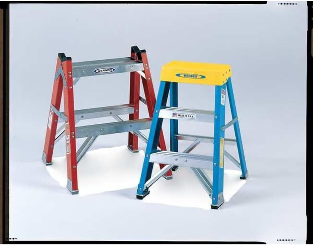 Werner T6202 300-Pound Duty Rating Fiberglass Twin Step Stool, 2-Foot
