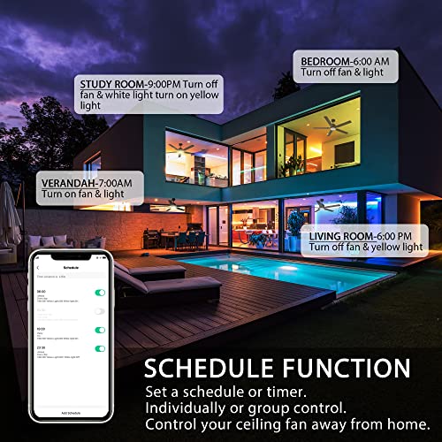 Ceme Smart Ceiling Fan With Lights, Indoor & Outdoor Ceiling Fan With Remote, 10 Speeds Smart Ceiling Fan Works With Alexa, Siri & Google, 52 Inch Modern Ceiling Fan With Dc Motor, Black Ceiling Fan #TOP5