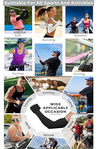 Image of TRENDMALLS Arm Sleeves, Cooling UV Sun Protection Sports Compression for Men /Women /Kids