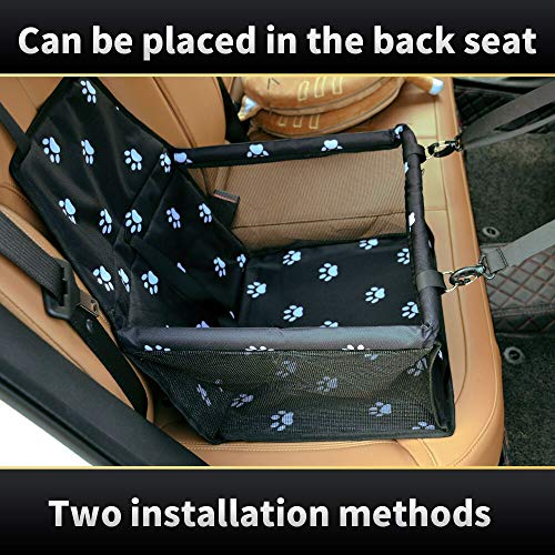 Swihelp Dog Car Seat Puppy Portable Pet Booster Car Seat With Clip-On Safety Leash And Pvc Support Pipe, Anti-Collapse,Perfect For Small Pets #TOP6