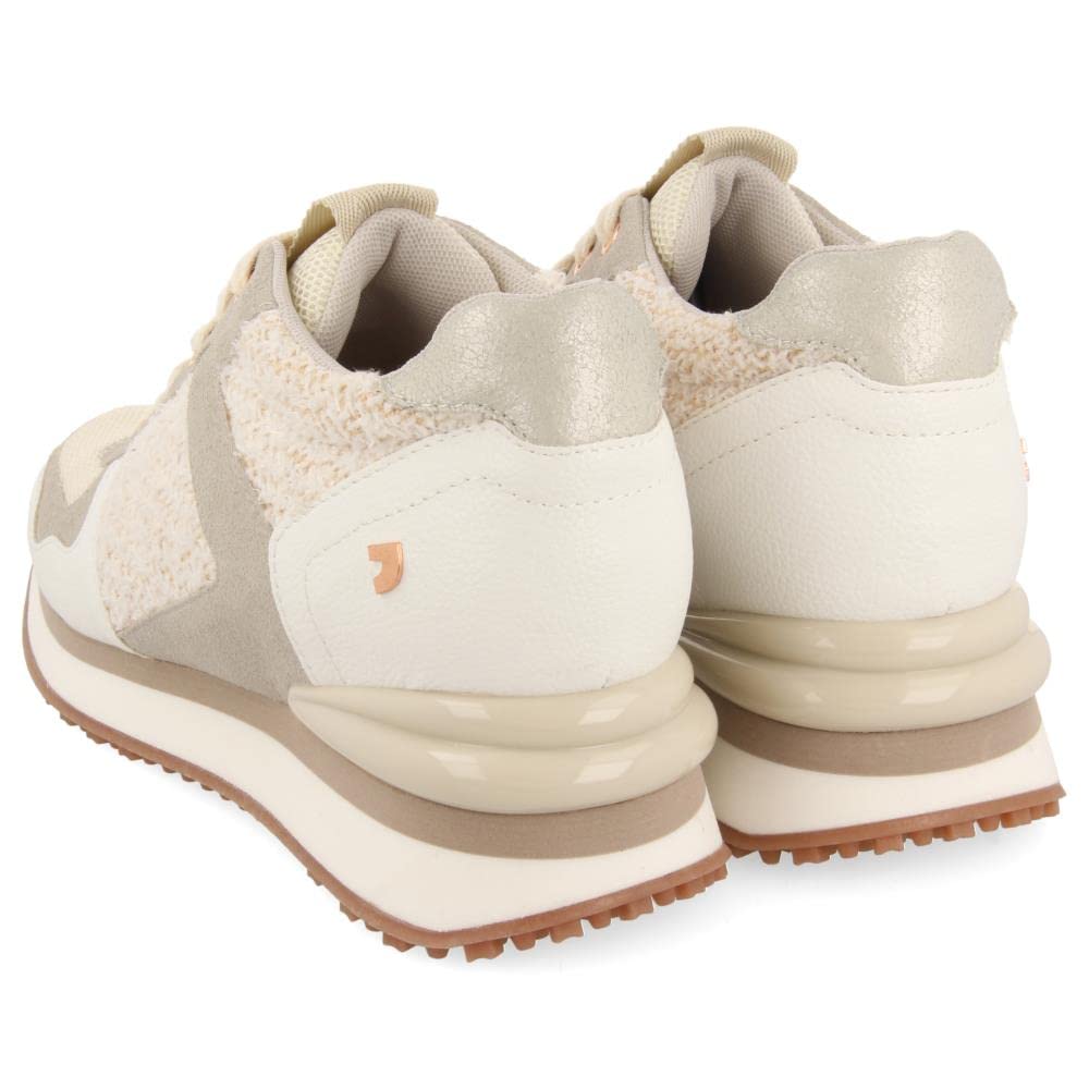 Sneakers Monocolor Off-White con cuña Interna para Mujer lellig