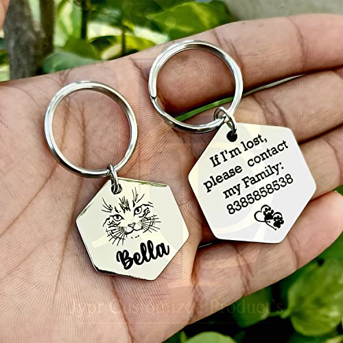 Image of Jypr Customized Product's Pet Id Tag Personalize Black Laser Engraved Name Locket Collar Charm For Your Loving Pet Dog Cat 2 Mm Thick With Little Paw Charm (Shield (33 Mm X 30 Mm Small)), 1 Label