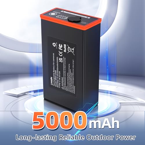 Image of Lesaps 4-Pack 5000mAh Replacement Battery Pack for Moultrie Edge | Compatible with Moultrie Cellular Trail Cameras Edge, Edge Pro, Edge 2, Edge 2 Pro, USB-C & Solar Panels Charging