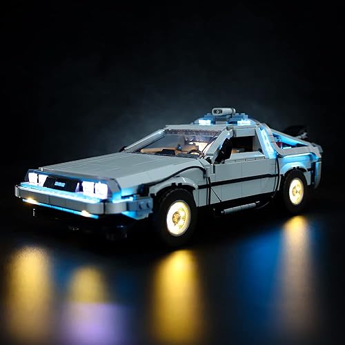 Miniatura 10 de RC con kit de luz LED de sonido para (Back to The Future Time Machine 10300) Kit de construcción, kit de iluminación de construcción para Lego 10300