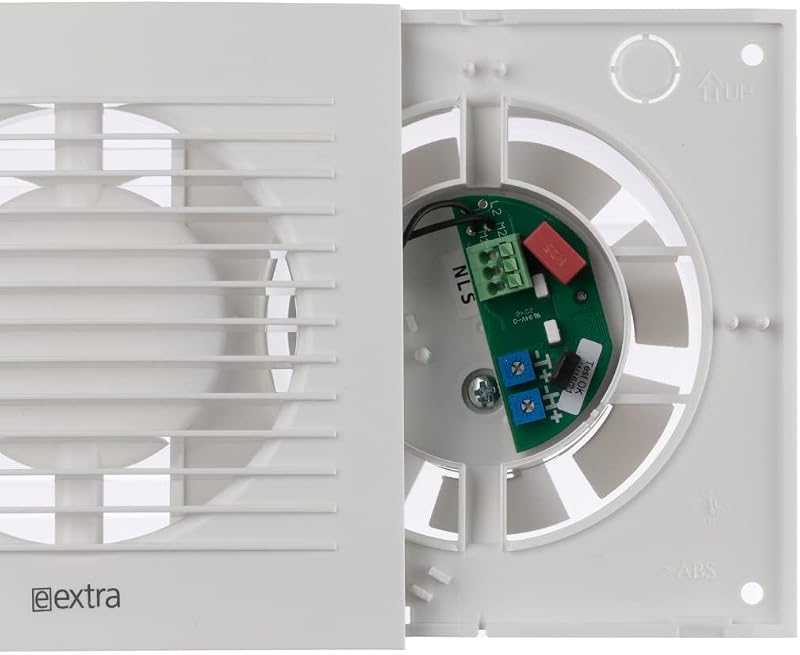 EUROPLAST Fürdőszoba Ventilátor 100mm Átmérő Csendes Szellőztető Fehér WC Páramentesítő Fali Elszívó